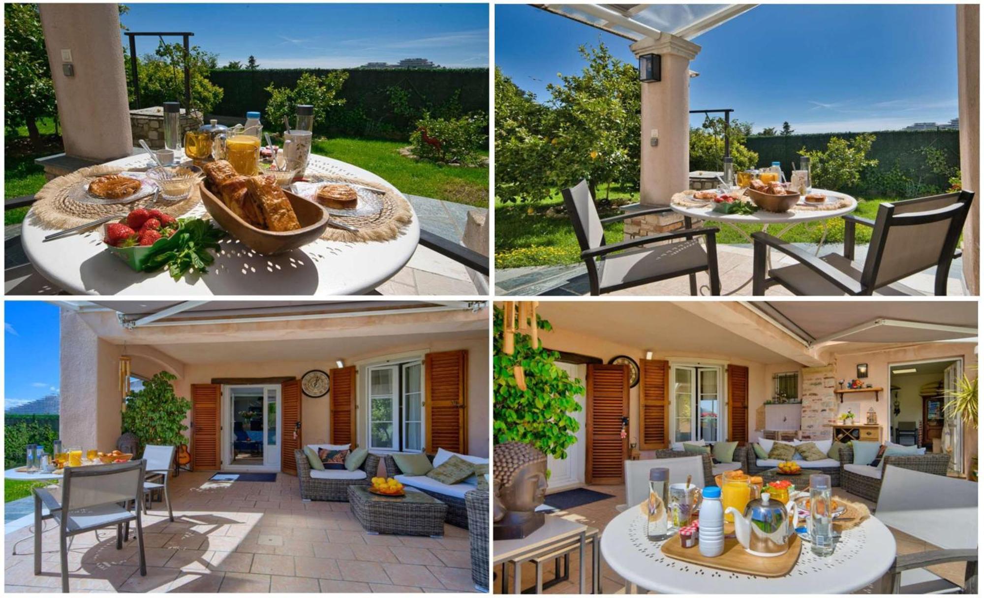 Elegant-Cosy 2P55M2 Dans Bas De Villa Provencale ! Villeneuve-Loubet Exterior foto